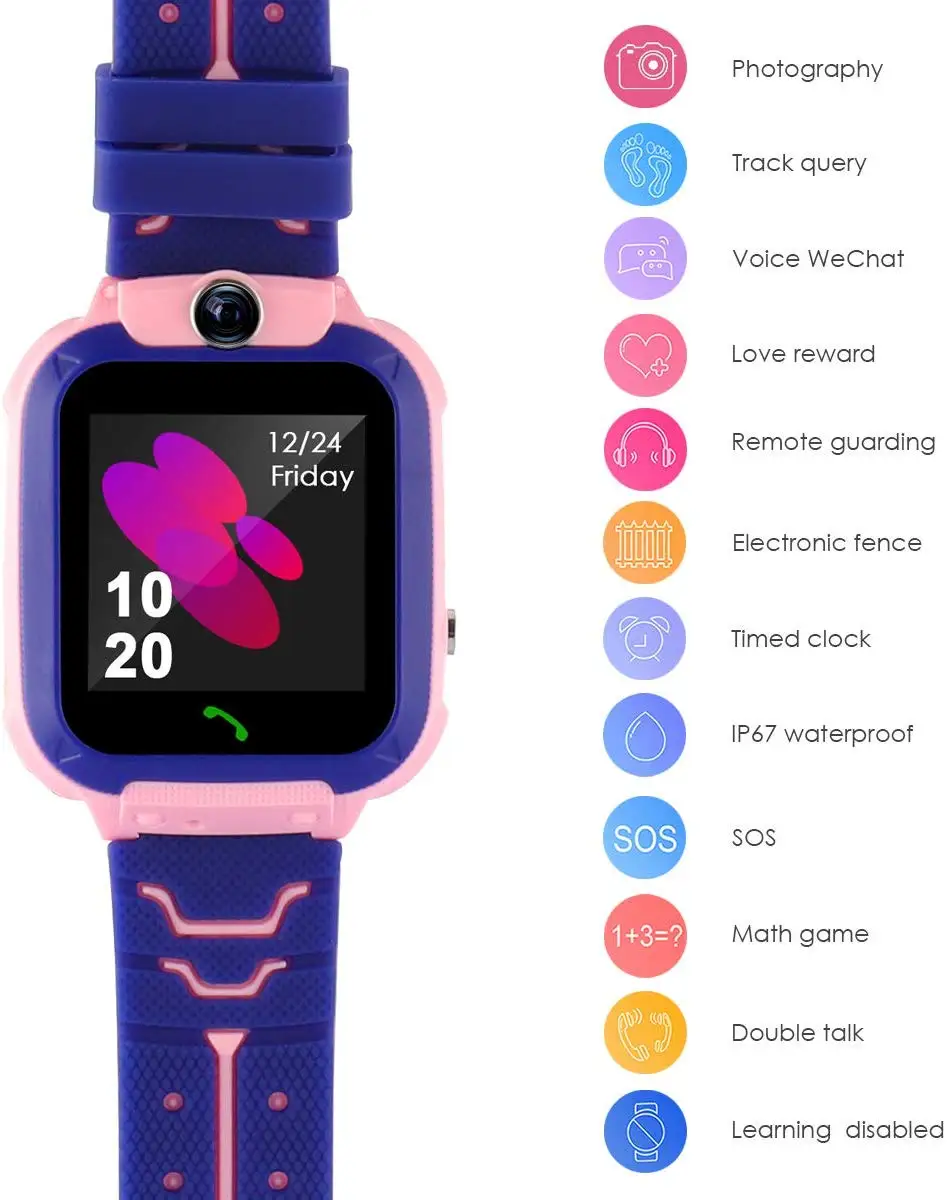 Children's Smart Watch SOS Phone Watch Smartwatch For Kids With Sim Card Photo Waterproof IP67 Kids Gift For IOS Android Children's Smart Watch SOS Phone Watch Smartwatch For Kids With Sim Card Photo Waterproof IP67 Kids Gift For IOS Android
