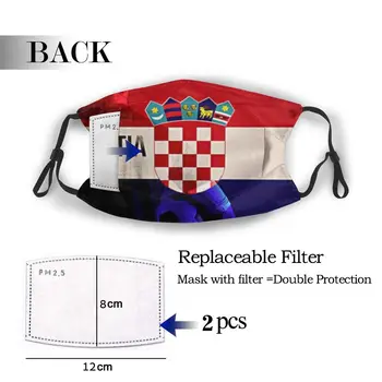 

protective mask with filter Croatian Flag (2) anti dust PM2.5 reuse adult teen child girl