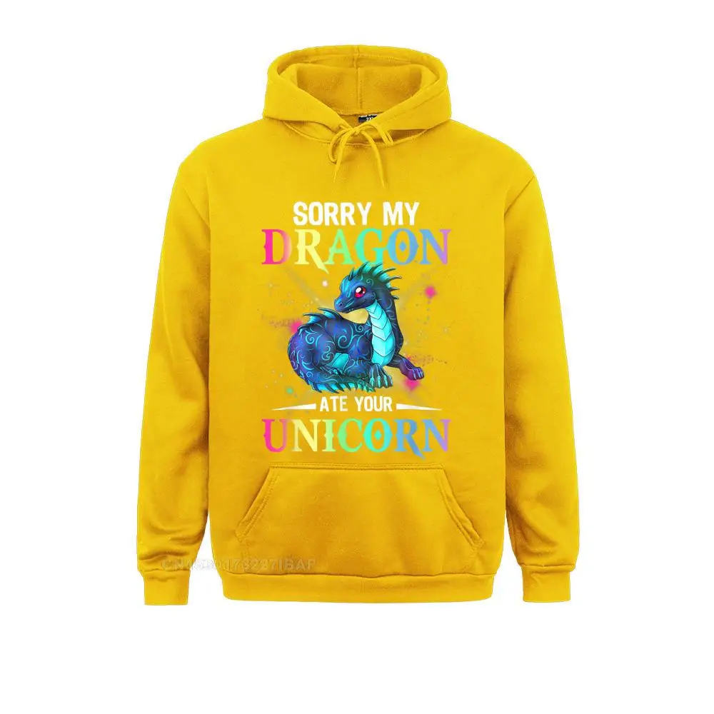 Sorry My Dragon Ate Your Unicorn 2021 Popular Men's Sweatshirts Long Sleeve Hoodies Moto Biker Hoods Christmas