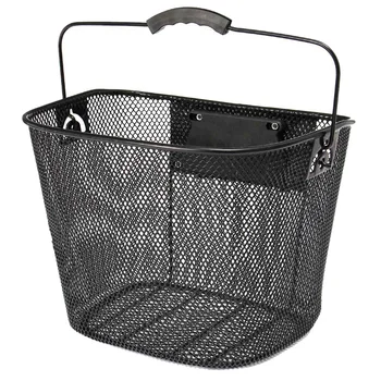 

Metal Mesh Basket For Mtb Mountain Bike Cycling Bicycle Front Foldable Basket Riding Rear Pannier Quick Release Shopping Handle