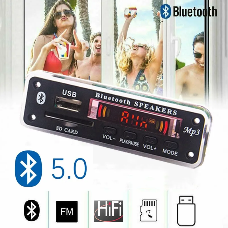

Car fittings mp3 player Bluetooth MP3 decoder board MP3 card reader MP3 Bluetooth module audio accessories with FM radio
