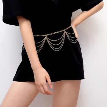 

wave body clothing chain accessories to restore ancient ways joker sexy contracted multi-layer chain female waist chain