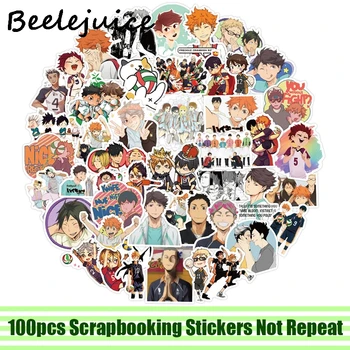

100pcs Haikyuu Volleyball Cartoon Children Stickers Skateboard Guitar Suitcase Girls Waterproof scrapbooking Kids Graffiti Toys