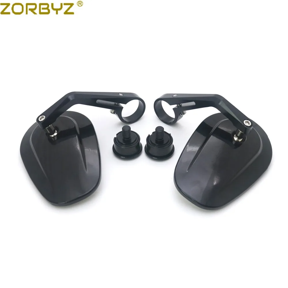 ZORBYZ мотоцикл черный алюминиевый овальный Руль конец боковое зеркало 10 мм Болт резьба внутри подходит для Aprilia CR150