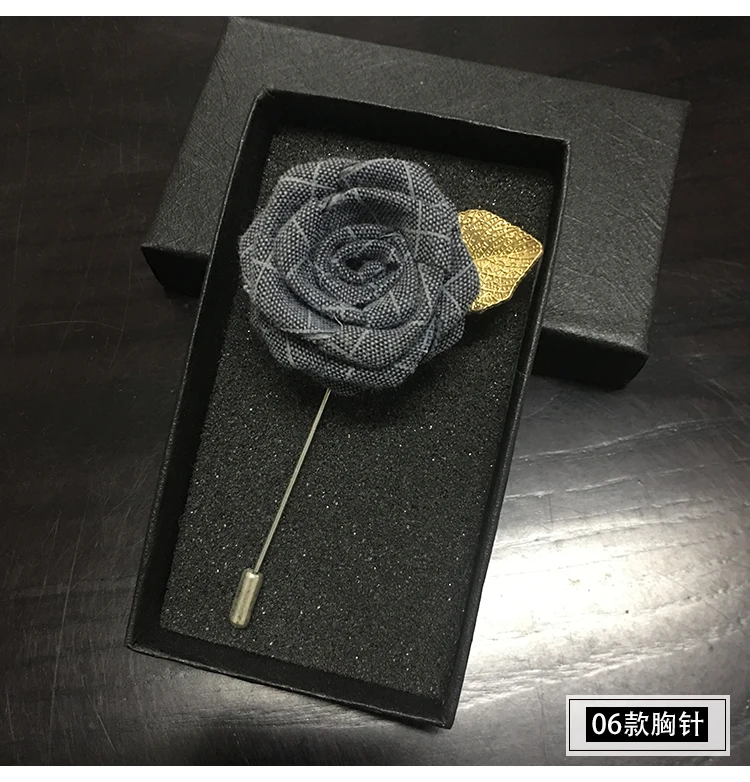 Мужчины женщины сплав лацкан булавка брошь бижутерия свадьба клуб вечерние костюм рубашка куртка пальто плед полосатый броши в форме цветка розы корсаж