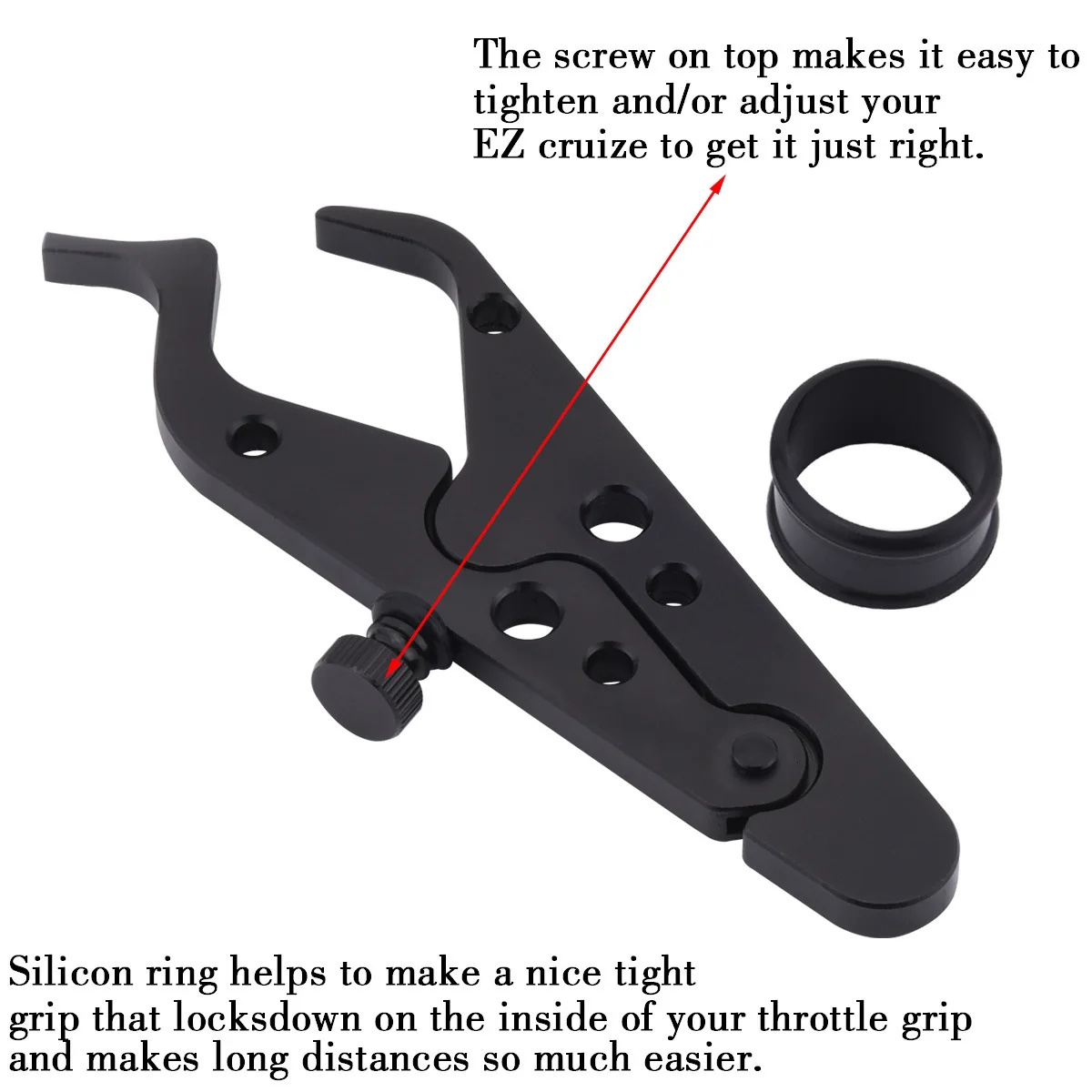 Универсальный мотоциклетный замок с дроссельной заслонкой, Круизный контрольный зажим, алюминиевый Круизный контроль, вспомогательное резиновое кольцо, скутер, Круизный контроль, помощь