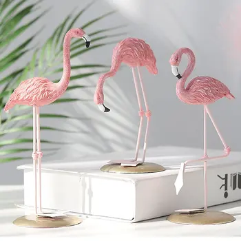 

Lovely Cute Flamingo Design Resin Home Decorations Christmas Gifts Ornaments Table Desk Decoration for Home Bedroom