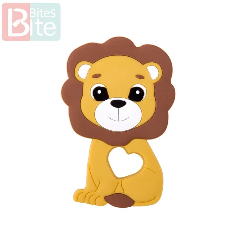 Lion Yellow 6 шт., силиконовый Прорезыватель для зубов, кулон в виде лисы для соски, Товары для малышей, Силиконовые Прорезыватели для зубов, игрушки для детей, Детские Прорезыватели - Цвет: Lion Yellow