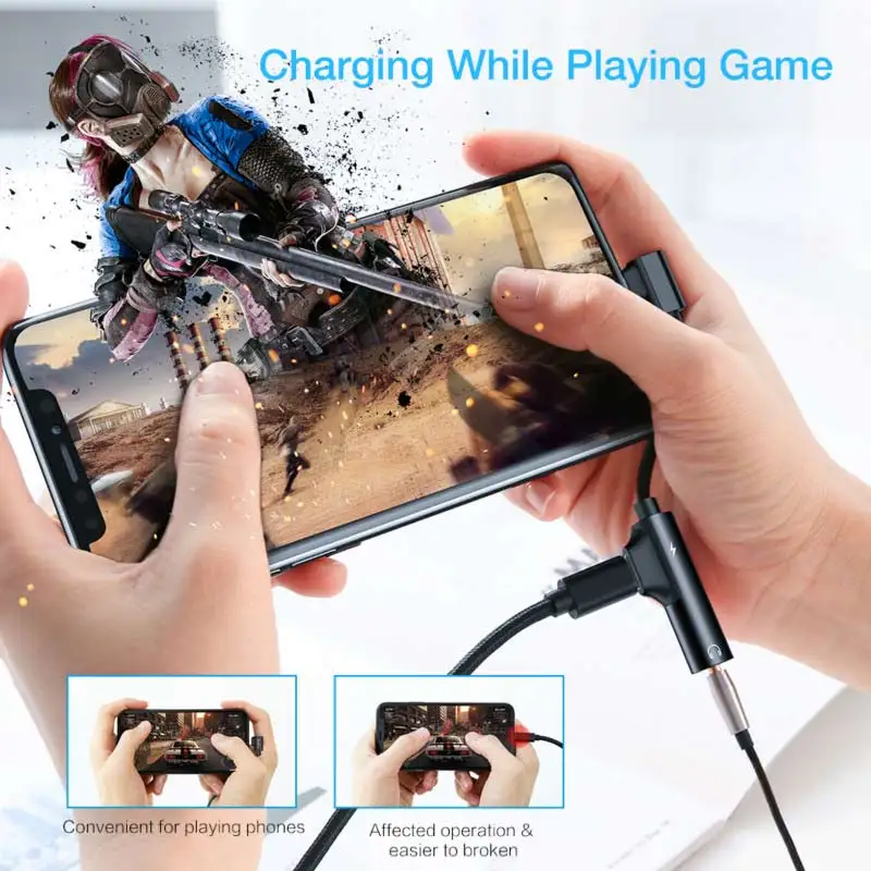 2 в 1 аудиоадаптер для зарядки iPhone 7 8 X XS MAX USB к 3 5 мм конвертер Max разветвитель