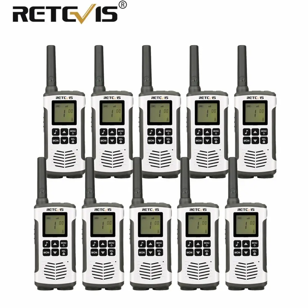 10 шт. Retevis RT45 рация PMR446 портативное радио для охотничья аккумуляторная батарея VOX фонарик Comunicador двухстороннее радио