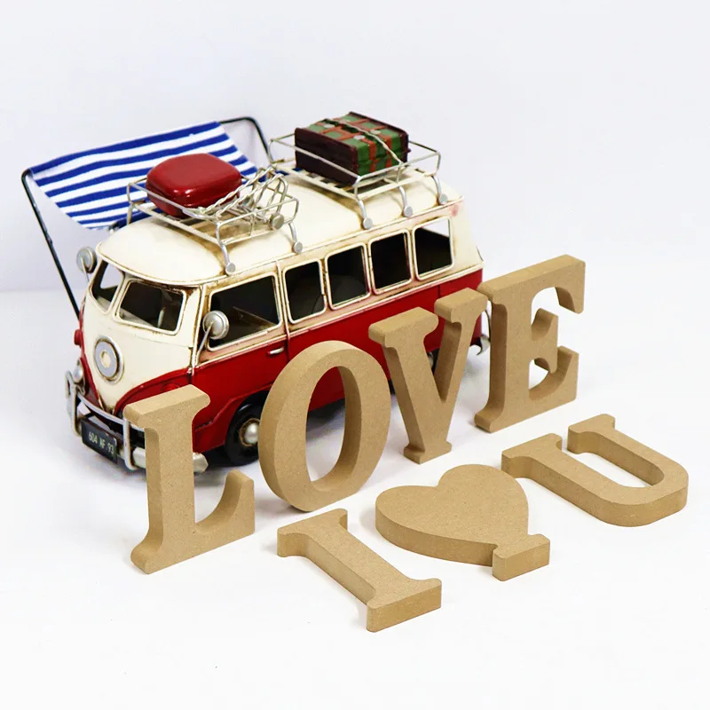 Collocation DIY Wooden Alphabet Letter Personalised Ornament Name Design for Wedding Birthday Party Home Decoration Craft Gift