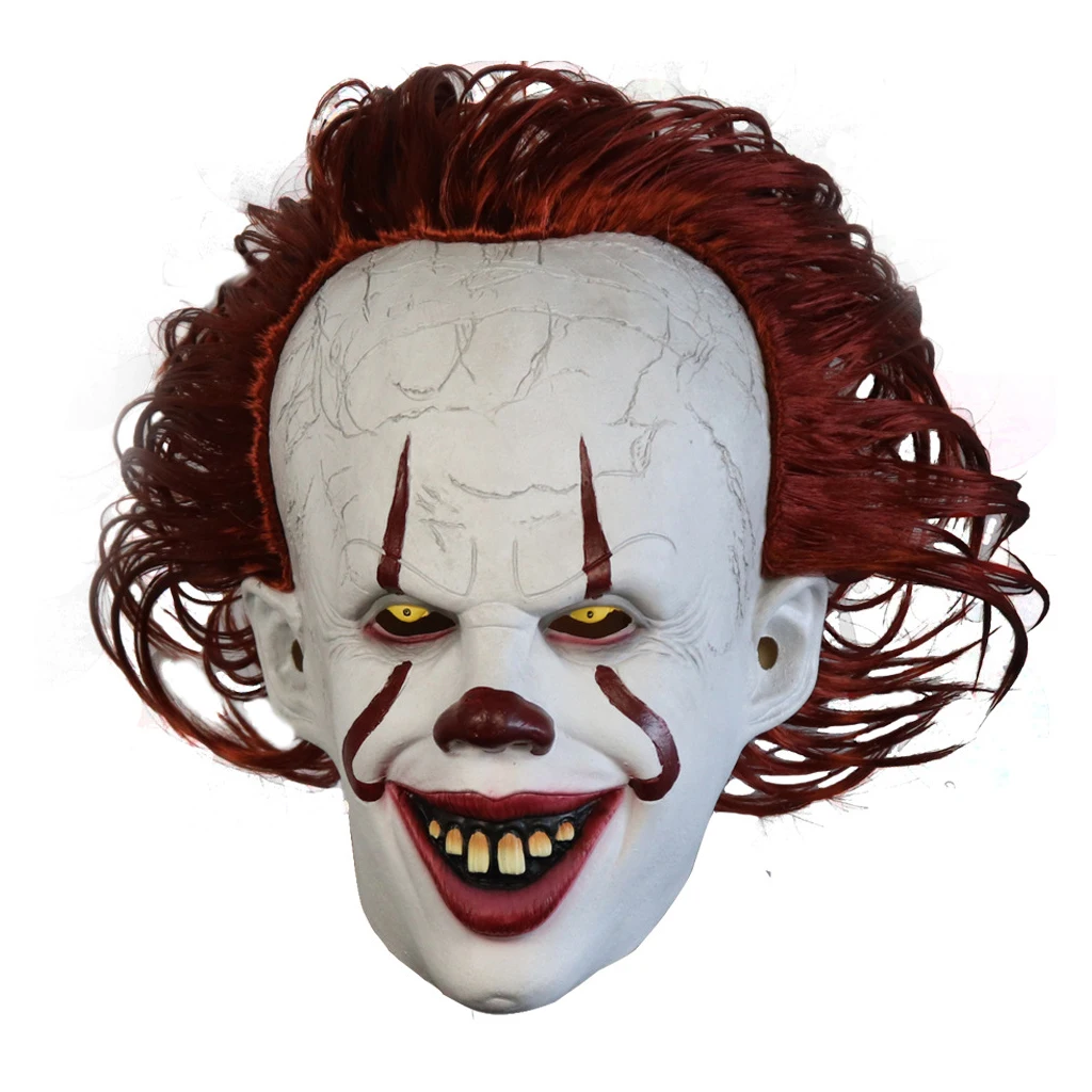 Клоун Косплей Стивен Кинг это Pennywise Необычные Хэллоуин ужас маска для взрослых