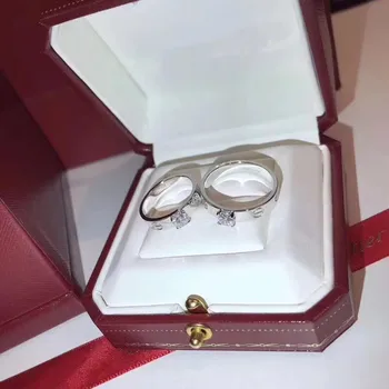 

CASHOU55 wedding 925 Silver Rings For Women romantic round Design Zircon Fashion Jewelry Bridal set Wedding Engagement Ring
