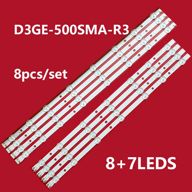 LED Backlight Lamp strip For SamSung 50&quot TV 2013SVS50_3228N1_B2_L08/R07 D3GE-500SMA-R3 500SMB-R2 UN50J6200 UN50FH5030 Un50fh5303 | Лампы и