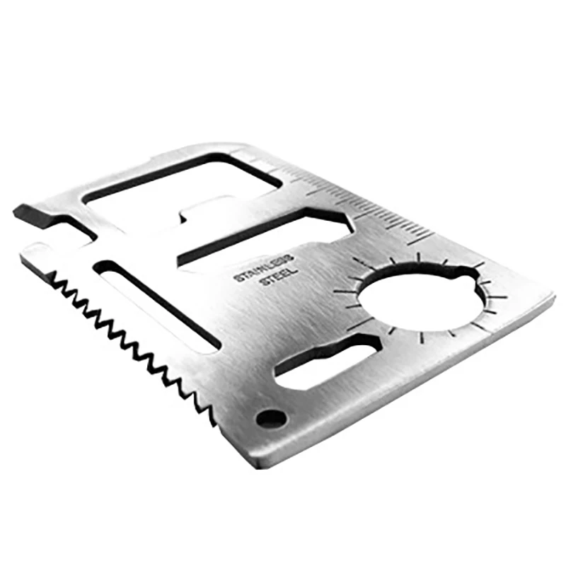 

Multifunction tools 11 in 1 army knife card portable stainless multipurpose gadget with pouch