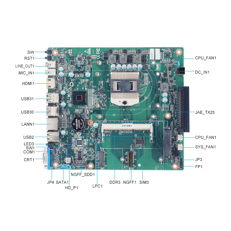 OEM OPS i3 материнская плата для образования встречи HDMI VGA USB3.0 SATA LAN RS-232