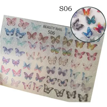 

3D Colorful Butterfly Sheet Heat Shrink Handmade Mini Fairy Nail Art DIY Decor
