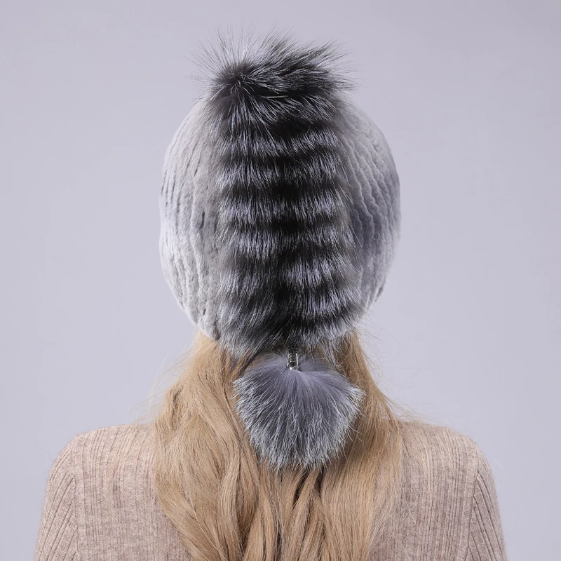 Зимняя женская меховая шапка настоящий бобер, кролик меховая шапка брелок на сумку русский ушной протектор высокого качества Женский отруби