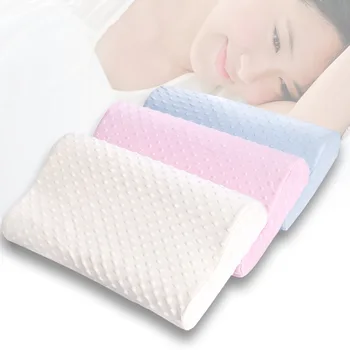 

Slow Springback Space Memory Cotton Pillow B with case, Neck , Cervical Vertebra Health Wave Christmas Gift