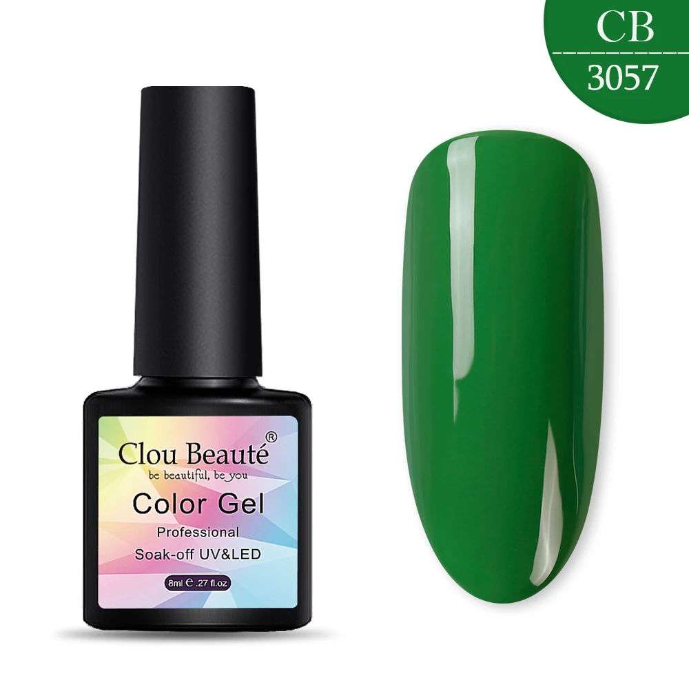 3057 Clou Beaute 8 мл гель лак для ногтей набор Гибридный Гель-лак неоновый гель Лак Блеск Гель-лак праймер Гель-лак для ногтей УФ Цвета ногтей - Цвет: 3057