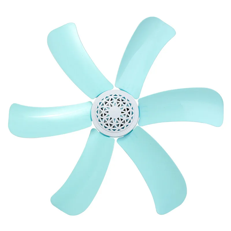 6 leaf Fan Blue 7w Silent plastic Energy saving mini ceiling fan 3-5 turn page fan 220V hanging fan Soft Wind household - Цвет: 6 leaf Fan
