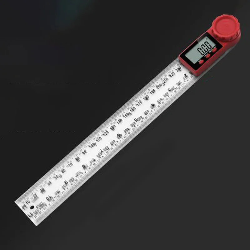  200mm / 300mm Digital Angle Finder Ruler Protractor Stainless Steel Angle Gauge With LCD Display