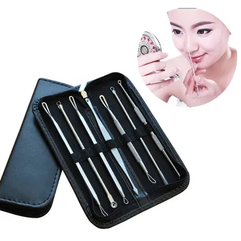 

7 Pcs Remover Extractor Tool Blackhead Whitehead Facial Acne Spot Pimple Remover Tool Remover Deep Pore Cleansing Skin Care#1210