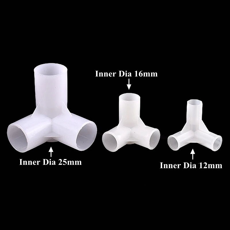 Water Pipe Connector Pipe Connector Water Pipe Fitting Irrigation Pipe Fitting Garden Water Connector Plastic Pipe Fitting 2~10Pcs 12~25mm Cross 3D Three-Dimensional 4-Way Joint For Watering Irrigation DIY Shelf Tube