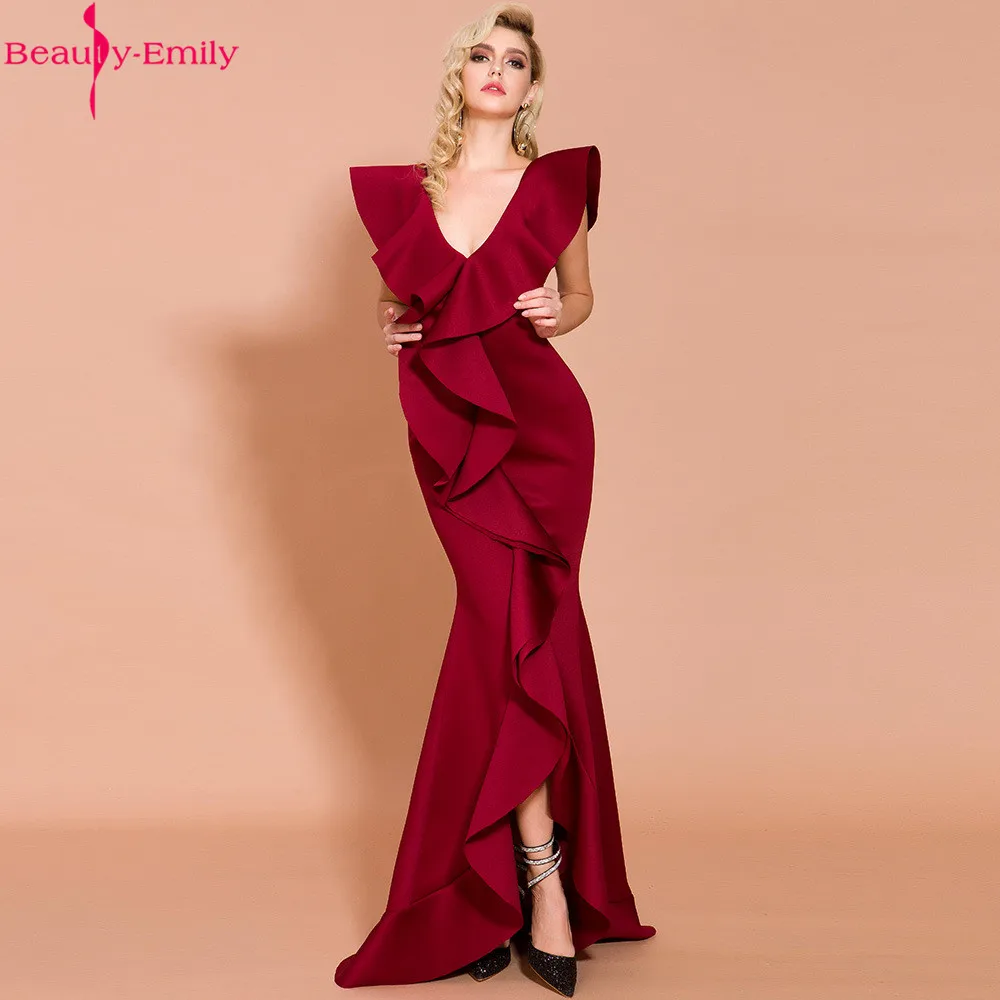 

Женское однотонное платье с V-образным вырезом, без рукавов