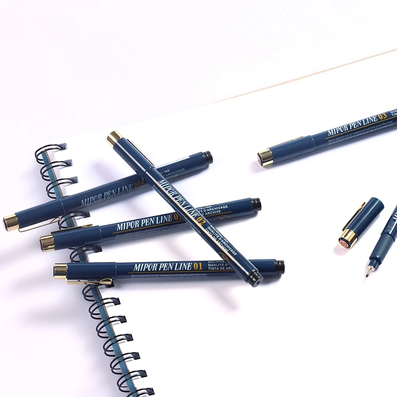 Pigment Liner Micron Ink Art Marker Pen Calligraphy Brush Pens Black Fineliner Sketching Manga Drawing Hand Lettering White Pen