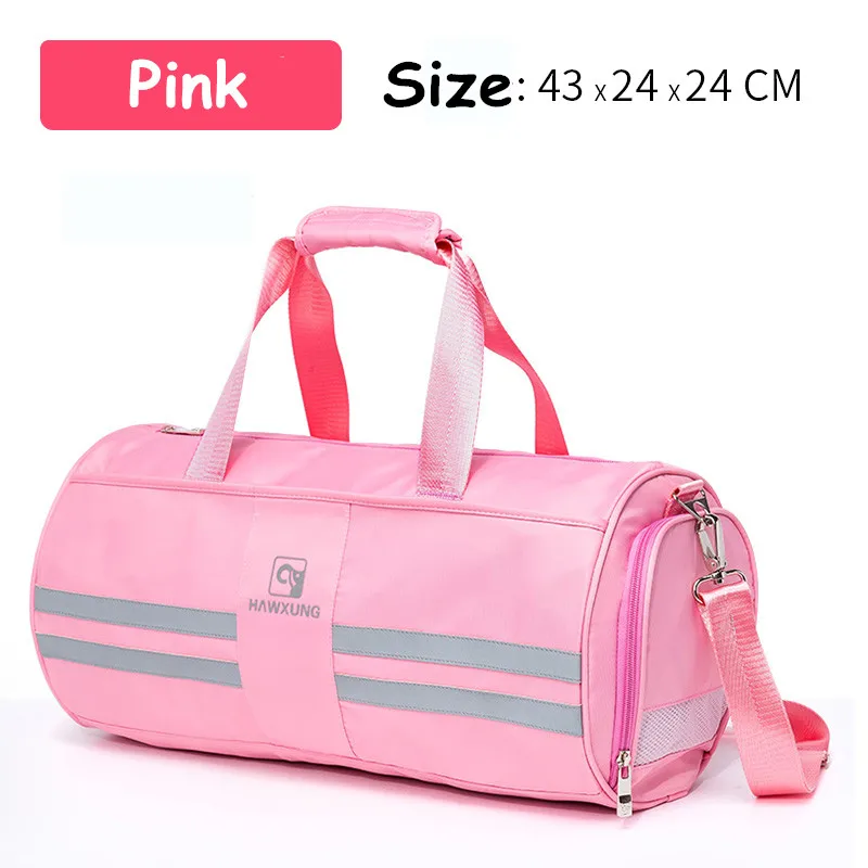 Pink Gym Bags With Independent Shoes Pocket Women Men Sports Bags Dry Wet Bags For Fitness Basketball Football Gym Backpack - Цвет: pink