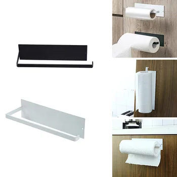 

1pcs Accessories Shelf Under Cabinet Paper Roll Rack Towel Holder Tissue Hanger Rack Hanging Storage Kitchen Bathroom Storage