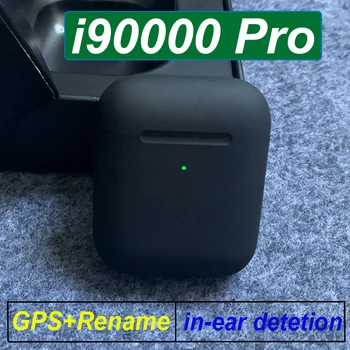

Original Wireless TWS i90000 pro bluetooth earphone Matte Black earbuds with GPS Rename Wireless charging pk I9000 TWS I500 Pro