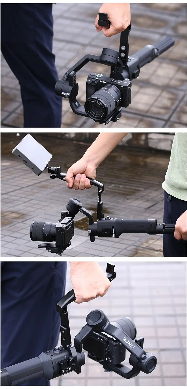 UURig DH12 для DJI Ronin SC Gimbal металлический ручной Gimbal Ручка Удобный слинг ручка ручной Gimbal стабилизатор с креплением для холодного башмака