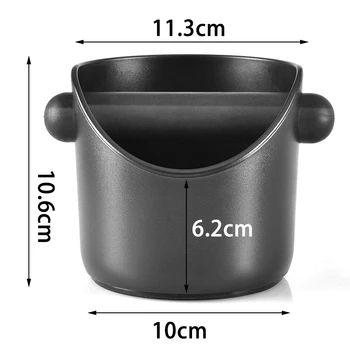

Coffee Knock Box Grinds Waste Container Tamper Bin Storage Black Red Orange