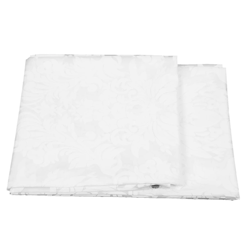 

Damask Floral Shower Curtain Peva Bathroom Curtains Thick Bath Curtain Waterproof Mouldproof With Hooks
