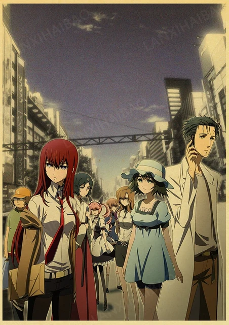  Steins Gate Anime Movie Day Comic Poster Vintage Metal Tin Logo  Wall Home Wall Art Metal Tin Logo Cave Bar Club Metal Tin logo 8x12 inches:  Posters & Prints