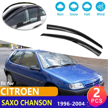 comprar 2x Janela Defletores Viseira Toldos De Ventilação Guarda Defletor Abrigos Escudo Capa Acessórios Do Carro Para Citroen Saxo Chanson 1996 ~ 2004