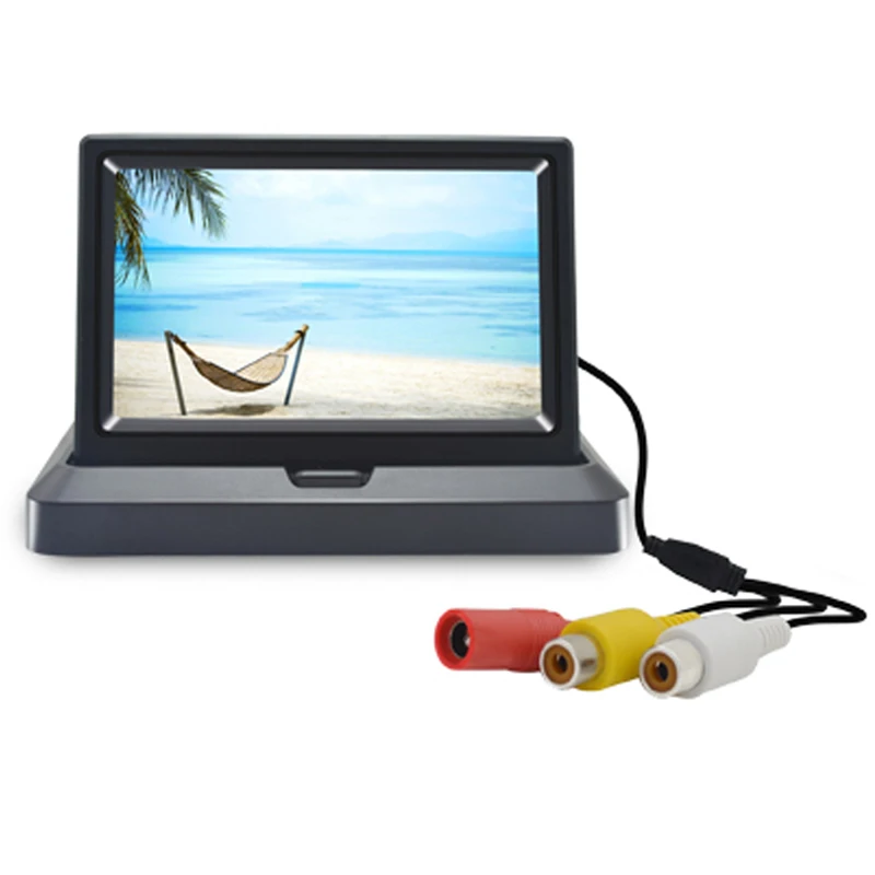 Car Display,Car Rear View Camera,Car Parking Monitor 4.3"/5" Inch Folding HD LCD Video for Vehicle Truck Van RV Reversing Backup