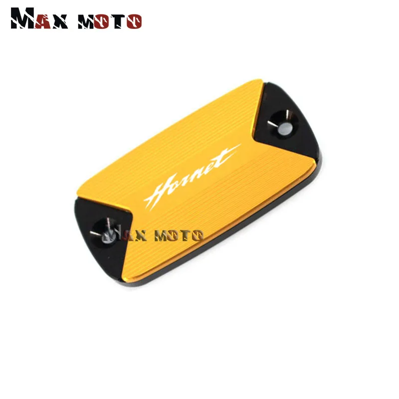 Для HONDA CB600F сертификатом от сертификационной 600F HORNET 1998- 2012 2013 Мотоцикл с ЧПУ Алюминий бачок тормозной жидкости для переднего колеса Крышка Кепки - Цвет: Gold