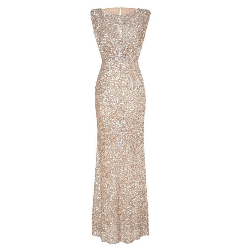 

Robe De Soiree Sequined Women 2019 Couture Abendkleider With Crystal Belt Plus Size With Rhinestone Beaded bridesmaid dresses