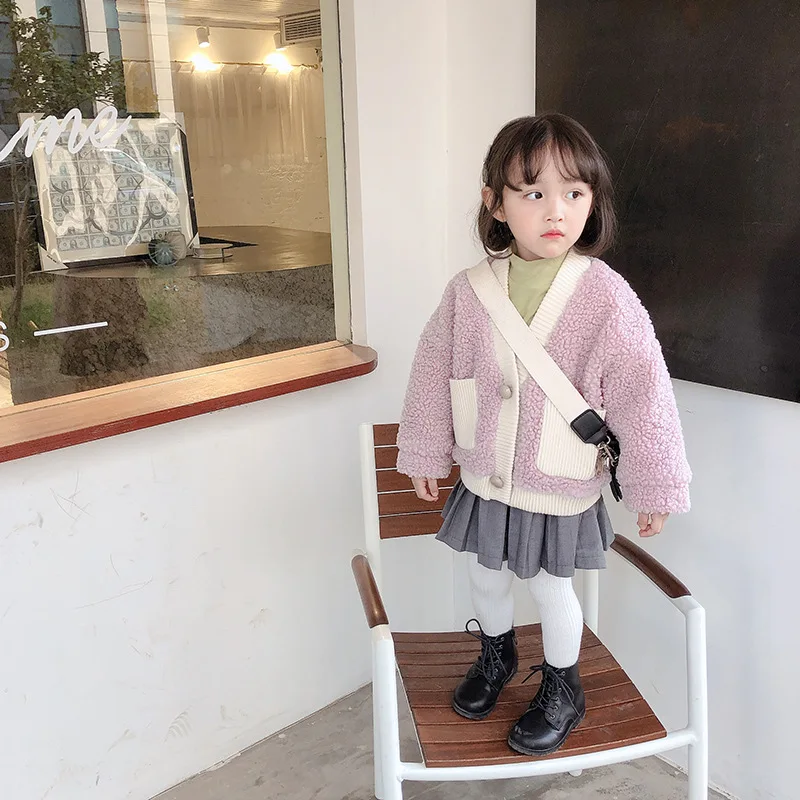 New Arrival Girls Fleece Coat Autumn Winter Baby Girl Clothes Kids Jacket 2-7 Years
