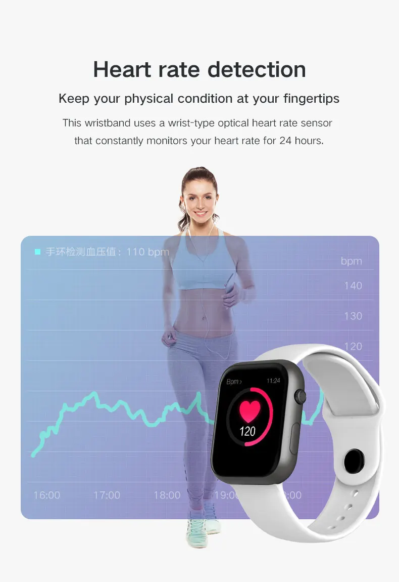 Новинка, Bluetooth, женские и мужские умные часы, пульсометр, кровяное давление, фитнес-трекер, PK B57 IWO 8 9 Q9, умные часы для IOS Android