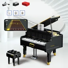 

New APP Control Electric Playable GRAND PIANO Bluetooth Speaker Ideas Toys Building Blocks Bricks Kid Gift