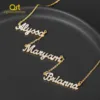 Custom Multiple Names Iced Out Necklace Personalized Blingbling Stainless Steel Name Rhinestones Necklace Gift For Women Jewelry