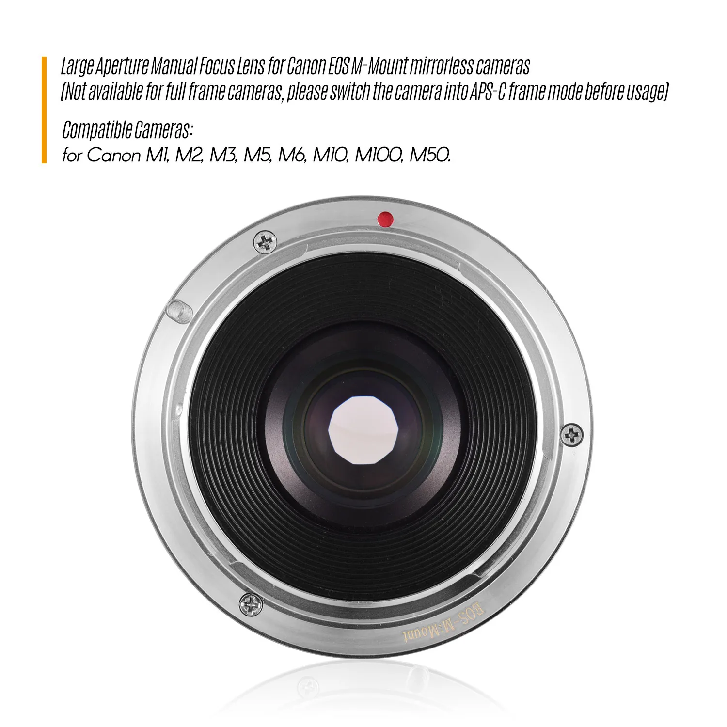 35mm F1.6 Manual Focus Lens Large Aperture Compatible with Fuji FX-Mount/for Canon EOS M-Mount/M43-Mount Mirrorless Cameras lens