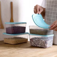 Кухня контейнеры Еда хранения Контейнер-холодильник организатор Чай фрукты зерна Крупы ящик для хранения Чехол Пластик контейнеров