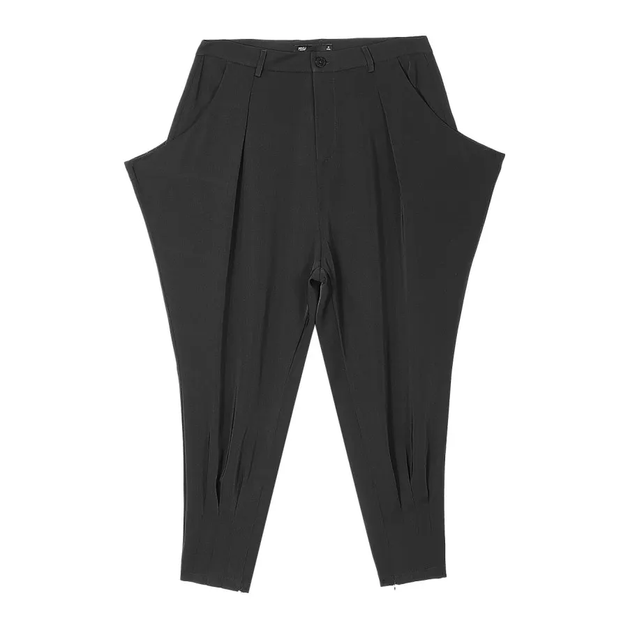 Jogger Top Polyester Tactical Pants Pinli Fall New Men's Loose Hallen Trousers Short-legged Leisure Pants Tide B193317187 - Color: Black