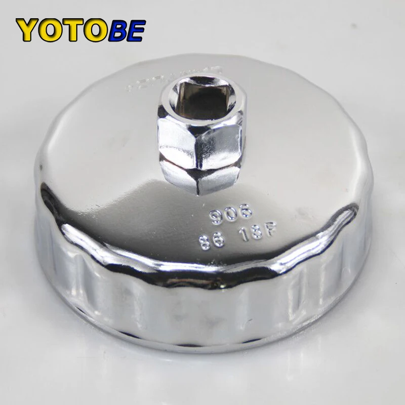 Cap oil filter Wrench 86mm 1/2 Square Drive bowl style key Steel Auto repairing Tool oil filter wrench flat three jaw machine wrench oil grid disassembly tool oil filter cartridge disassembly tool universal