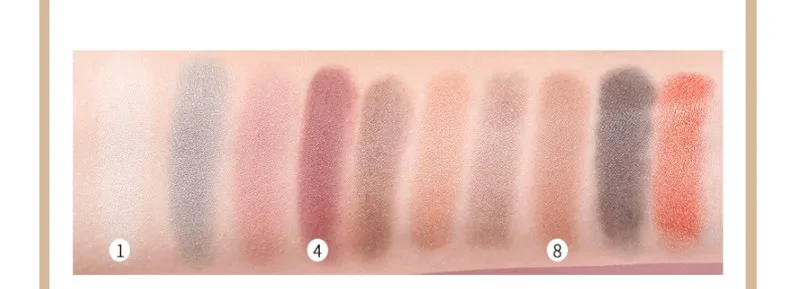 10 Colors A Set Earth Color Eyeshadow Palette Glitter Eye Palette Nude Beauty Maquiagem Matte Silky Pigments Eye Shadow Brush